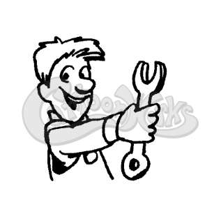Man Holding A Wrench