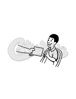 Boy Receiving A Note