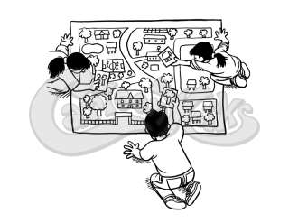Kids Play On A Map