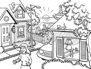 Coastal Sunset Scene